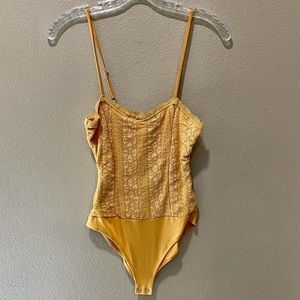 Yellow Forever 21 Body Suit